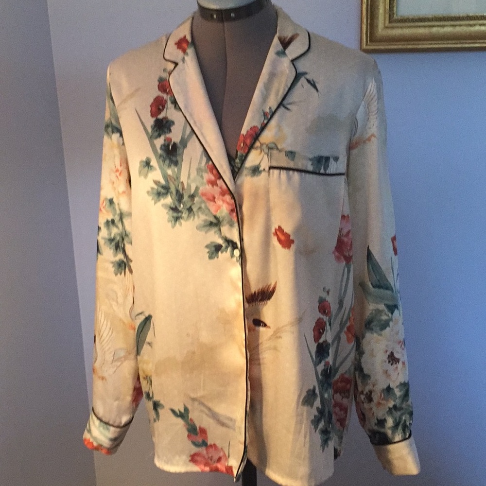 Zara print blouse